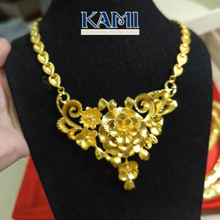 Dây chuyền hoa mai mạ vàng 24k ngày cưới cho cô dâu sắc xảo KAMI trang sức sỉ
