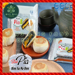 HSD:7/2024 - 1 Cái Bánh Pía Mini Kim Sa Mè Đen Trứng 40g Tân Huê Viên Không Sầu Riêng,DING DING FOOD