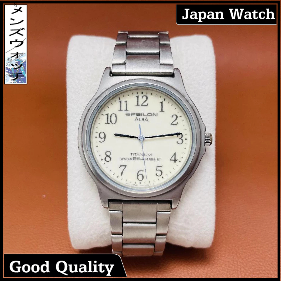 Đồng hồ nam Alba Epsion Titanium dạ quang toàn mặt