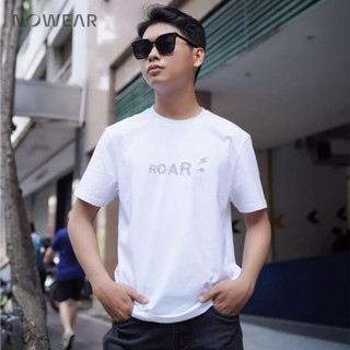 Áo thun nam in hình ROAR chống nhăn cao cấp NOWEAR, Cotton chống nhăn, giữ form bền bỉ – Cực thoải mái và siêu thoáng