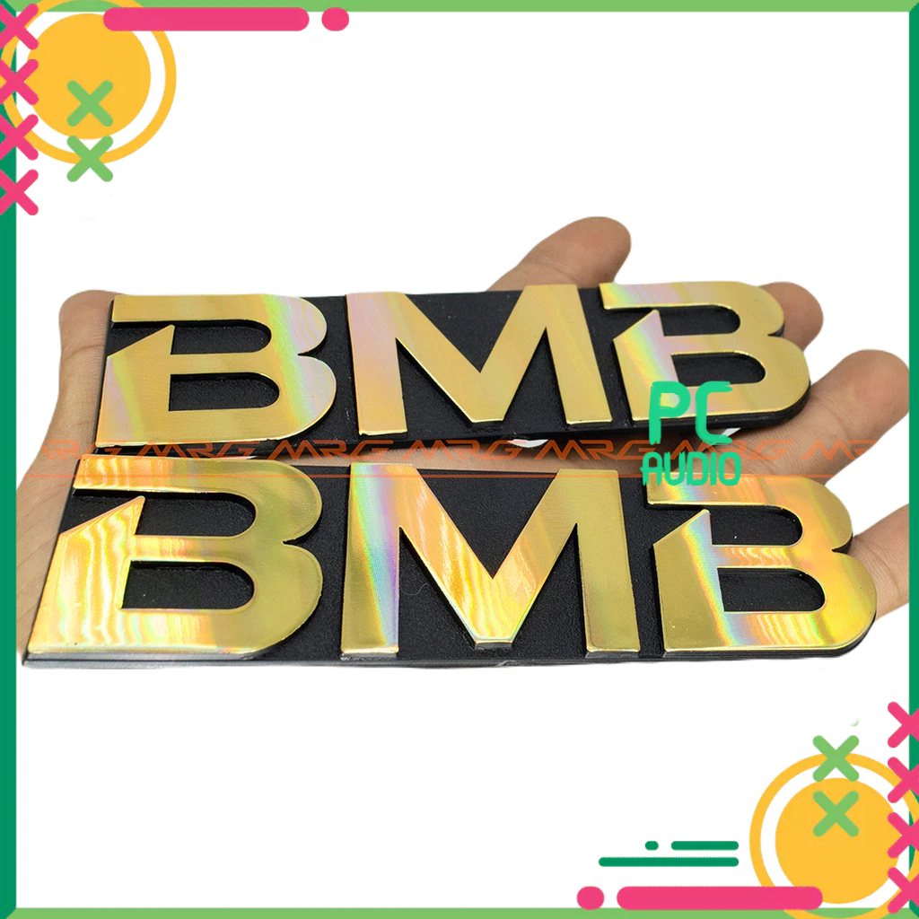 Tem gắn thùng loa BMB nhựa - logo loa BMB 1000 2000 :Giá 2 chiếc