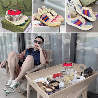 Giày thể thao Gc xanh đỏ, Giày sneaker sục gc nữ phối đồ siêu hot trend 2023