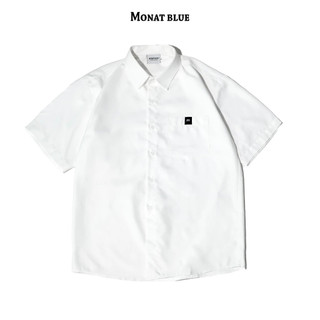 Monat blue basic - sơ mi form rộng unisex