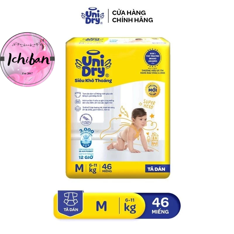 Tã dán UNIDRY S54 M46 L40 XL38