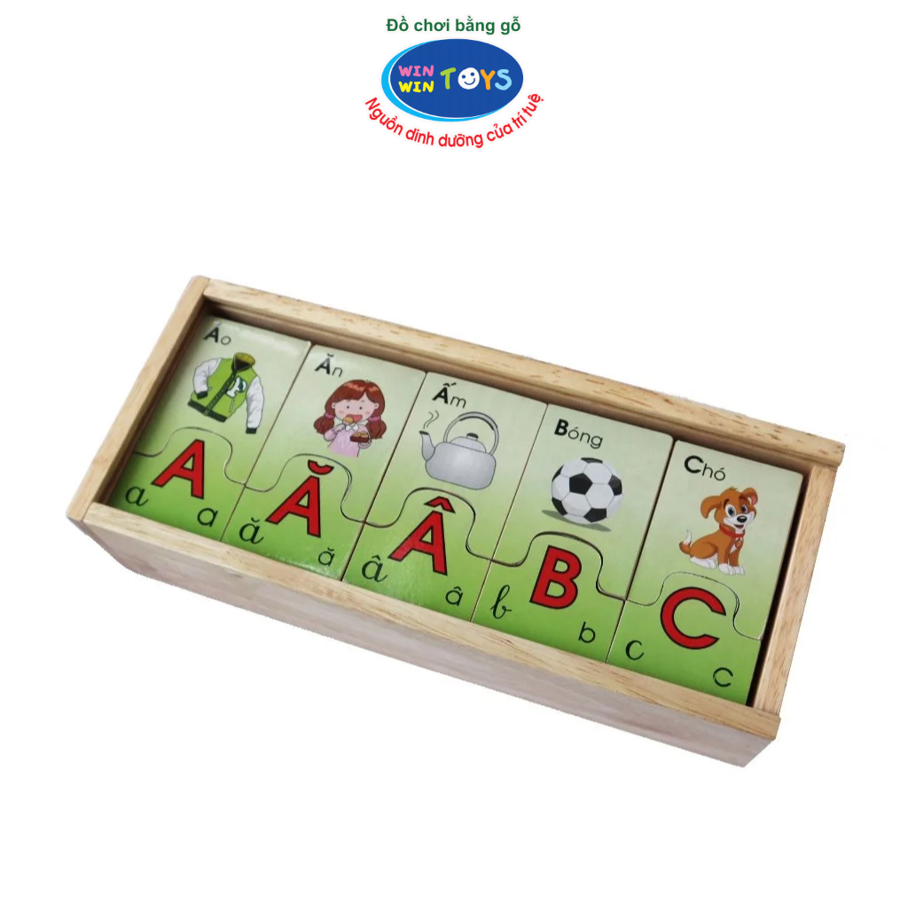 Đồ chơi gỗ Bộ tìm chữ cái Tiếng Việt | Winwintoys 62312 | Giúp bé nhận diện mặt chữ và phát triển tư duy sáng tạo