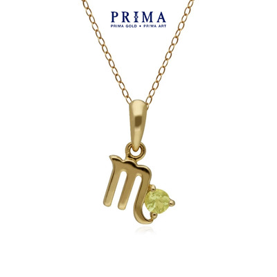 PRIMA Mặt dây chuyền  9K đính Yellow Sapphire - Cung Bò Cạp - BST Zodiac - 135P2002