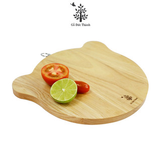 Thớt gỗ hình mặt gấu, có khoen treo | Gỗ Đức Thành 04321 | Đạt chứng nhận vệ sinh an toàn thực phẩm