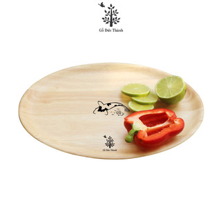 Đĩa khay gỗ oval size lớn - gỗ đức thành 28131 - đựng đồ ăn | trang trí | chụp hình
