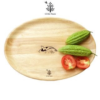 Đĩa khay gỗ Oval size nhỏ | Gỗ Đức Thành 26131 | Đựng Đồ Ăn | Trang Trí | Chụp Hình