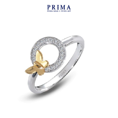 PRIMA Nhẫn  18K - Đính Kim Cương - BST Butterfly Concerto - Bướm hoàng kim - 105R4365