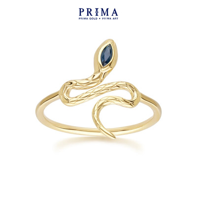 PRIMA Nhẫn  9K - Đính Đá Blue Sapphire- BST Serpent - 132R8457-03