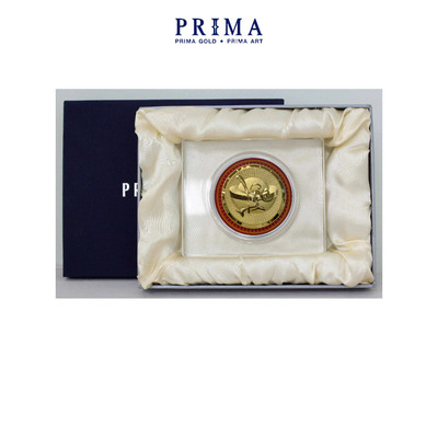 Quà Tặng Mỹ Nghệ Phủ Vàng 24K ( Chặn Giấy) PRIMA ART - Thỏi  và Chữ Lộc thịnh vượng - DGS-0054-01