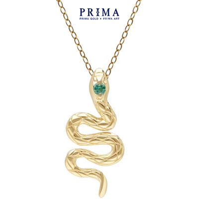 PRIMA Mặt Dây Chuyền  9K - Đính Đá Emerald - BST Serpent - 132P1845-03