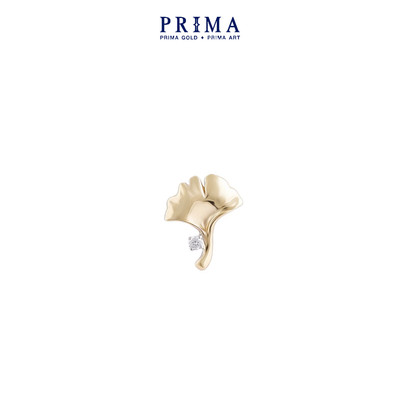 PRIMA Bông Tai Kim Cương -  9K - Lá Ginko (1 chiếc) - BST Monochic - 991E1561