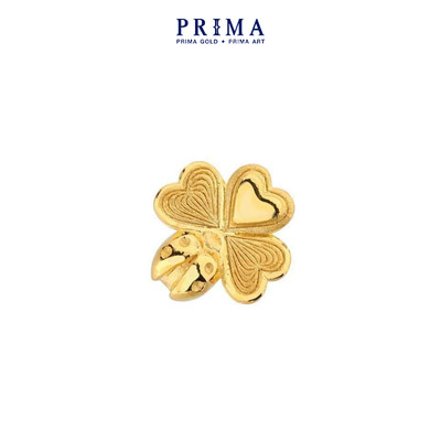 PRIMA Bông Tai Vàng 24K - BST Mono Chic - Cỏ 3 Lá (Chuôi+ Chốt 18k) - ( 1 chiếc)  - 111E3570