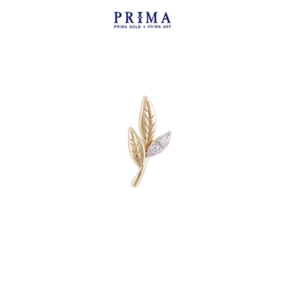 PRIMA Bông Tai Kim Cương -  9K - Chiếc Lá Nữ Tính (1 chiếc) - BST Monochic - 991E1562