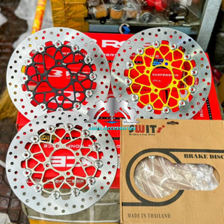 ❌ Đĩa thắng Swit 267mm 12 khoen inox 304 Chính hãng 👉 kèm pas nhôm cnc gắn Heo Zin cho các dòng xe