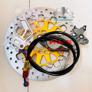 📌 Combo Heo Pad Đĩa Phanh trước cho các dòng xe 👉(Heo Frando 4pis; Pad nhôm cnc; Đĩa Kingdrag inox 267mm; dây dầu morin)