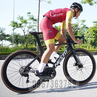 Xe đạp đua road carbon t800 nesto lion, trục rỗng, đùi đĩa, bộ chuyển động shimano 105 r7000, phanh dầu thuỷ lực