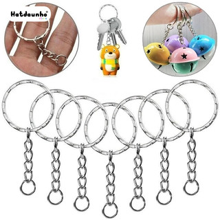 Set 10 Móc Chìa Sắt Mạ Bạc, Khoen Móc Khoá, Móc Chìa khoá thú bông handmade, phụ kiện móc len Hatdaunho_store