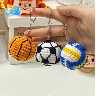 (Sẵn) Móc khóa len hình bóng đá, bóng rổ, móc khoá len cute, quà tặng handmade cho bạn bè, người yêu Moji Store