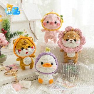 (Hàng sẵn) Móc khoá len động vật cute, Móc khóa len chó shiba, móc khoá dễ thương, quà tặng handmade Moji Store