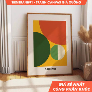 Tranh treo tường, Contemporary Modern Geometric Art Posters - Bauhaus Gropius-Ausstellung Wall Poster - Colorful.