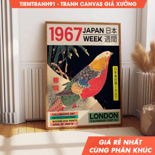 Tranh treo tường, Captivating Studio Exhibition Postere Japan  Celebrating, tặng kèm đinh treo, nhận in theo yêu cầu.