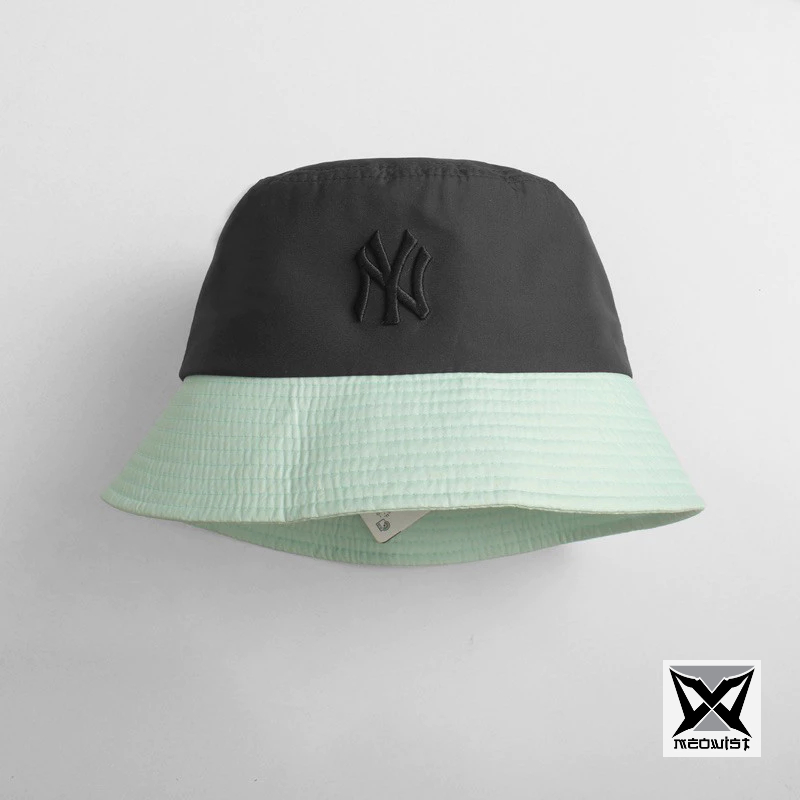 Mũ bucket MLB NVXK cao cấp, nón bucket Classic xanh đen vành tròn cụp kaki form unisex