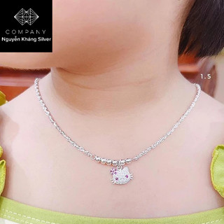 Một số mẫu dây chuyền cho bé, bạc ta, mặt hình mèo hello kitty