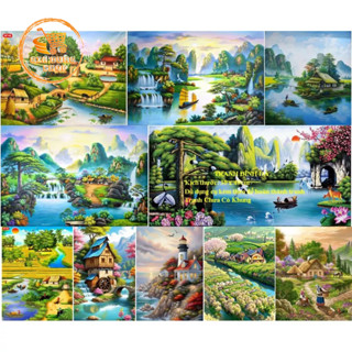  Tranh Đính Đá 5D Tự Hoàn Thành - Tranh Đính Đá Phong Cảnh Kích Thước 40x30cm - Tranh Gắn Đá DIY 