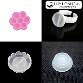 Nút đựng keo nối mi giá tốt_Nhẫn, nút tròn, hoa mai, nút tạo fan_Túi 0.5kg-1kg_Huy Hoàng Mi