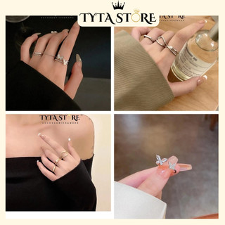 Set 3 nhẫn Tyta cá tính độc đáo theo phong cách Hàn Quốc