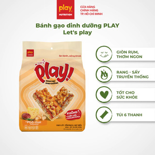 Bánh gạo dinh dưỡng PLAY Let’s play - Bánh ngũ cốc, bánh ăn vặt healthy
