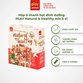Hộp 6 thanh hạt dinh dưỡng PLAY Natural Healthy - Bánh hạt dinh dưỡng, bánh ngũ cốc ăn kiêng