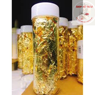 Lọ 2gr lá vàng bạc cán mỏng trang trí bánh kem