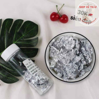 Lọ 2gr lá vàng bạc cán mỏng trang trí bánh kem