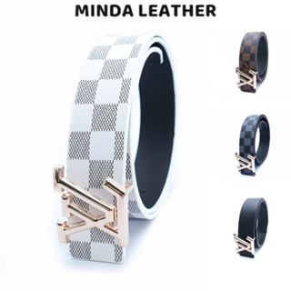  Thắt lưng nam học sinh nhiều màu mặt cài lv mạ vàng S1A1CLV5V - MINDA LEATHER 