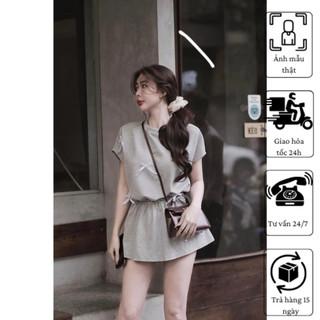 Đầm/váy thun nơ liền thân [MÃ NANG1040 GIẢM 20K] trẻ trung năng động chất đẹp hàng loại 1