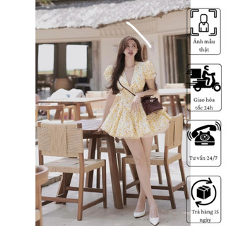 [MÃ NANG1040 GIẢM 20K] Váy phồng hoa nhí dáng ngắn phối lưới bồng bềnh siêu đẹp