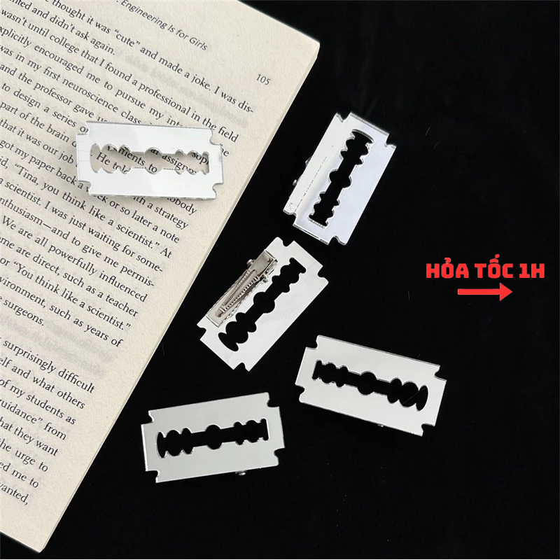 Kẹp tóc hình lưỡi lam 5cm độc lạ