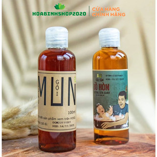Combo: dầu tắm hoa hồng và dầu tắm bồ hòn, dầu gội mun da 100ml/ dầu gội ,sữa tắm htx sinh dược