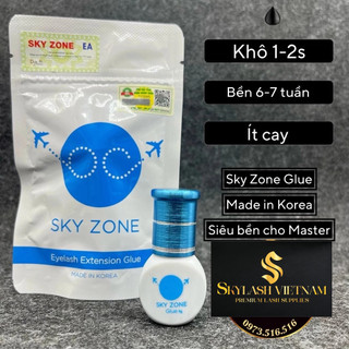 Keo nối mi sky zone siêu bền, ít cay ,khô 1-2 s , bền 5-7 tuần, dụng cụ nối mi skylash