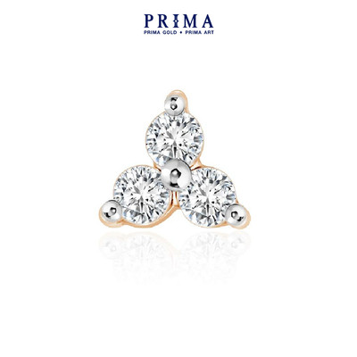 PRIMA Bông Tai Kim cương -  9K - Cỏ 3 lá (1 chiếc) - BST Stud Earrings - 991E1481