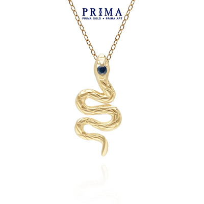 PRIMA Mặt Dây Chuyền  9K - Đính Đá Blue Sapphire - BST Serpent - 132P1845-02