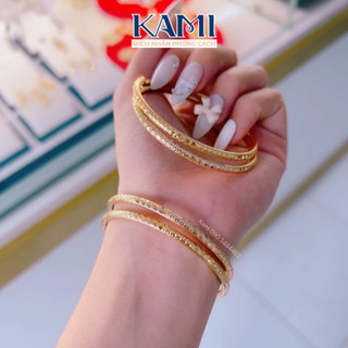 Vòng cặp khoá lưỡi gà hoạ tiết kim cương