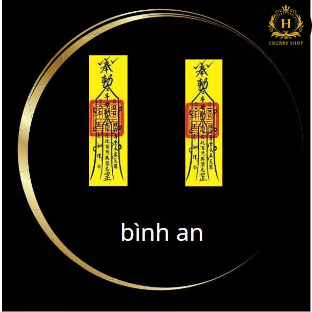 Phù vàng bình an có ép plastic - hỗ trợ sỉ ib