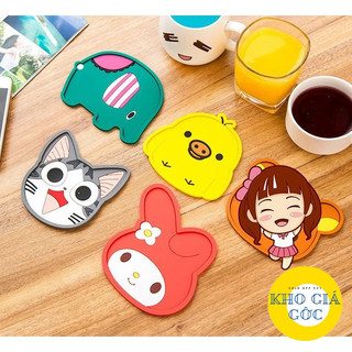 Miếng Lót Ly Hình Thú Bằng Silicon