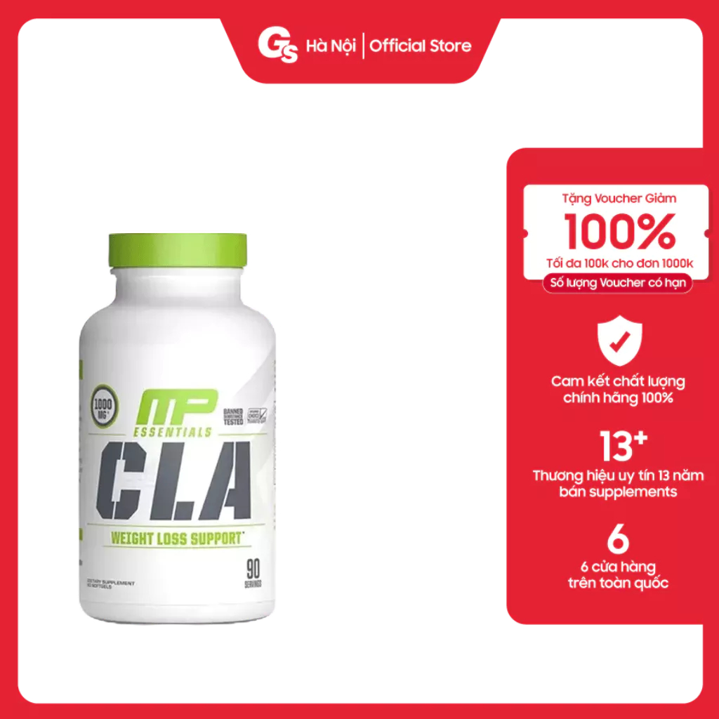 Viên uống Musclepharm Essentials CLA, 90 (viên) nhập khẩu Mỹ - Gymstore hỗ trợ đốt mỡ
