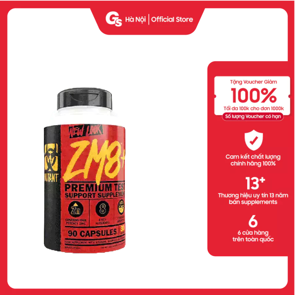 Viên uống Mutant ZM8+ - Tăng cường sức khỏe toàn diện (90 Capsules) nhập khẩu Canada - Gymstore